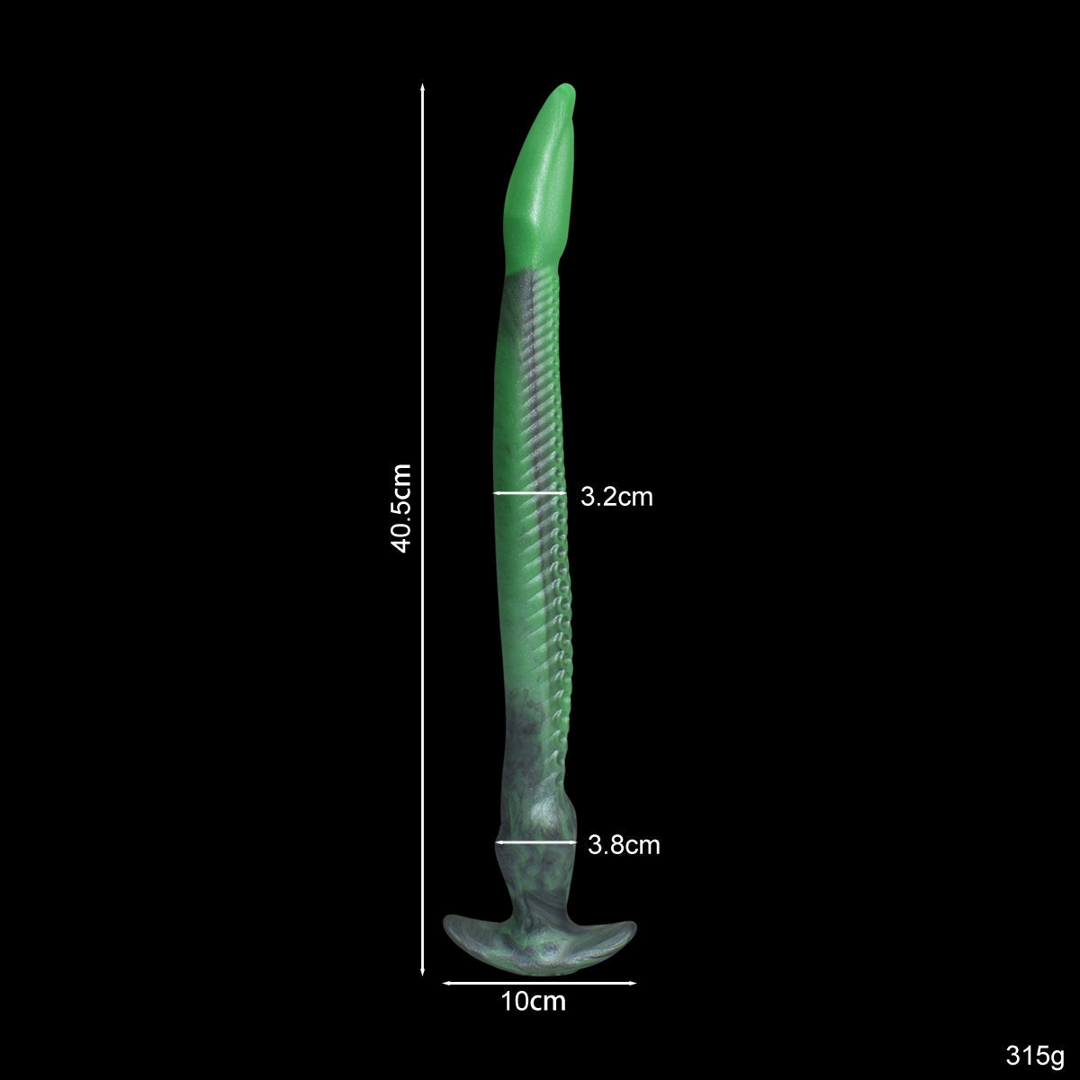Dark green eel, suitable for both vaginal and anal use