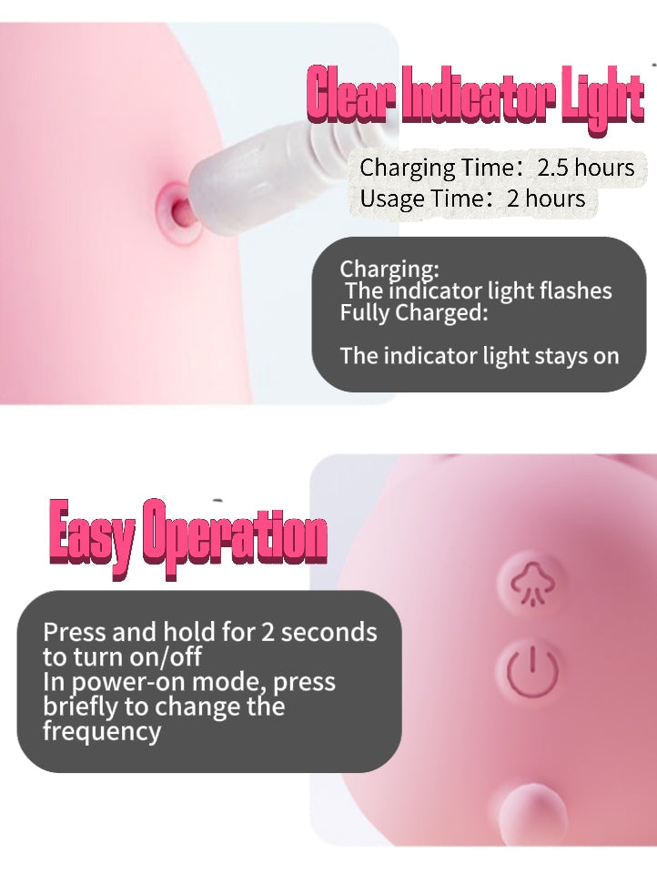 Free Shipping丨Animal-Shaped Waterproof Sucking Vibrator for Women with 10 Frequencies