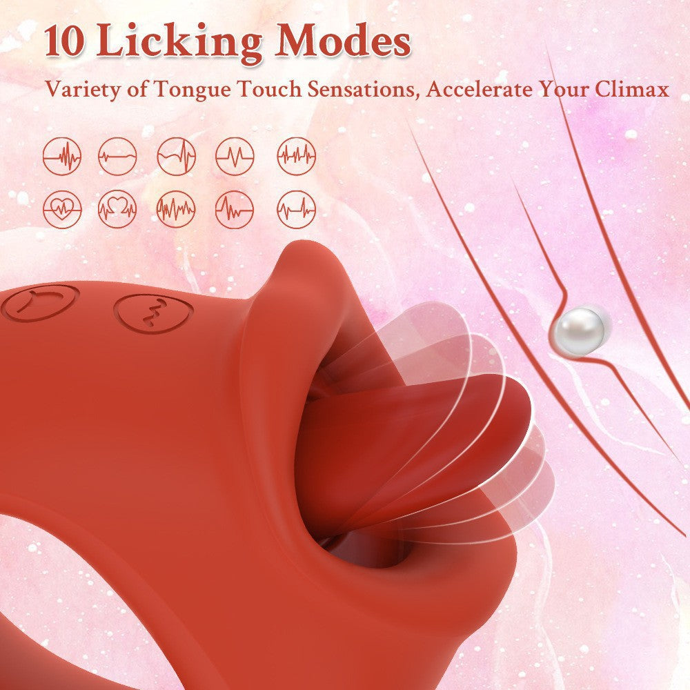 Female vibrating tongue licking masturbator electric tongue cunnilingus