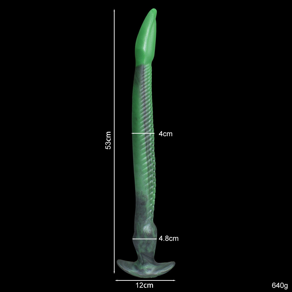 Dark green eel, suitable for both vaginal and anal use